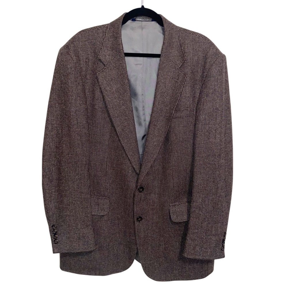 Vintage Lands End Blazer Mens 42L Wool Jacket Sport Coat Old Money USA Preppy